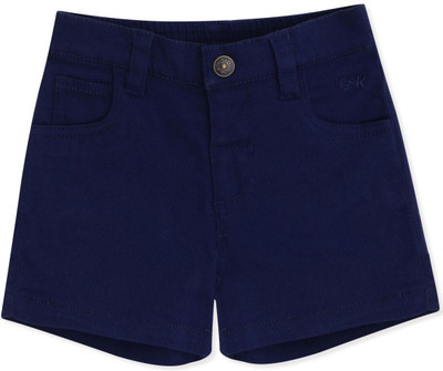 

Mini Klub Short For Girls Casual Printed Cotton(Dark Blue, Pack of 1, Navy