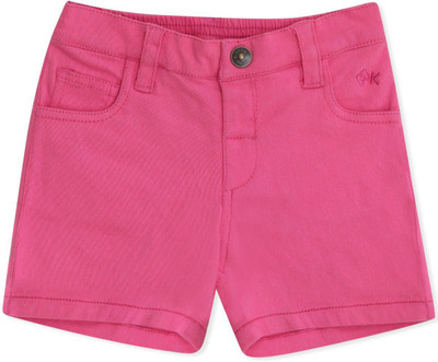 

Mini Klub Short For Girls Casual Printed Cotton(Pink, Pack of 1