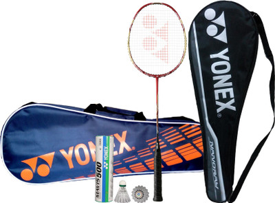 

Yonex Pro Badminton Combo - Nanoray 7 AH + Mavis 500 + SUNR 1004 Kitbag, Navy Badminton Kit