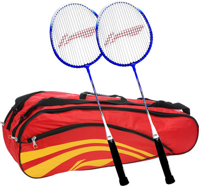 

Li-Ning Smash XP 707 (Set of 2) Badminton Racquets + ABDJ118 Kitbag Red Badminton Kit