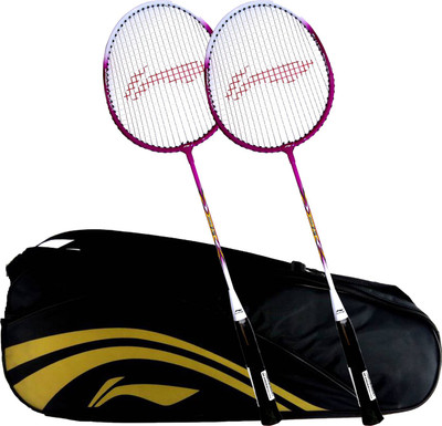 

Li-Ning Smash XP 708 (Set of 2) Badminton Racquets + ABDJ118 Kitbag Black Badminton Kit