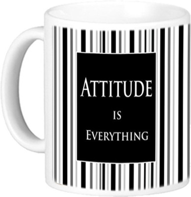 

Akcesstronics Attitude Is Everything Plastic Mug(350 ml), White