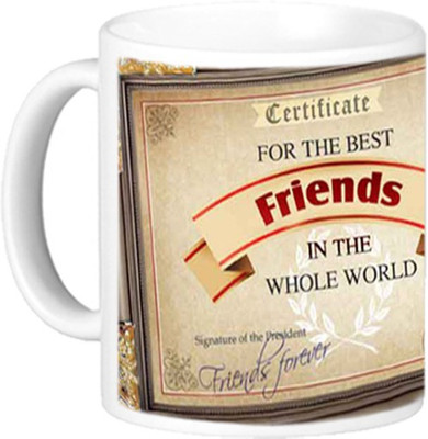

Akcesstronics Best Friends In The World Plastic Mug(350 ml), White