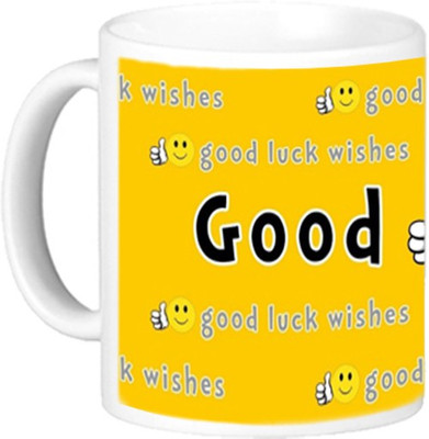 Akcesstronics Good Luck Plastic Mug(350 ml), White