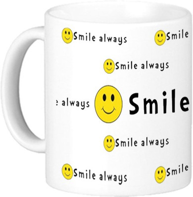 

Akcesstronics Smile Always Plastic Mug(350 ml), White