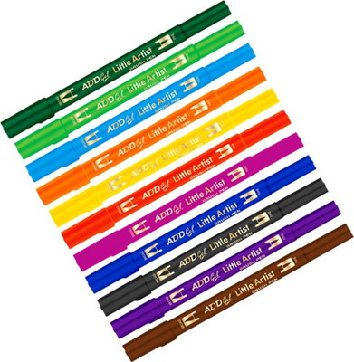 

Add Gel Little Artist Twin Tip Brush Pen Paint Brushes(Set of 6, Multicolor)