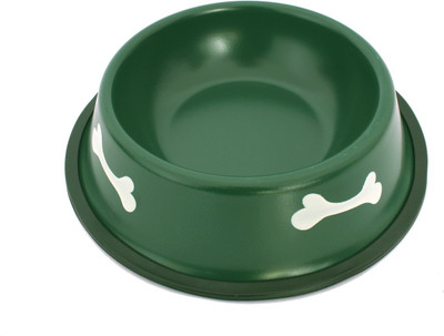 

SRI Imported High Quality Metal Dog Feeding Non Slippery (X-SMALL) Round Steel Pet Bowl(0.35 L Green)