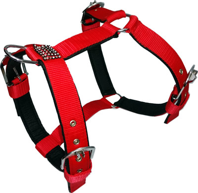 

Petshop7 1 inch Export Quality Nylon  Dog Standard Harness(, Red