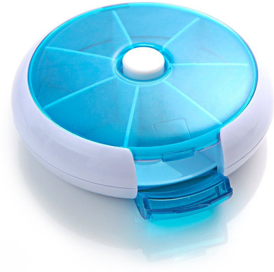 

vepson 1 week 7 Compartment Medicine Tablet Case Storage box Pill Box(sky blue)