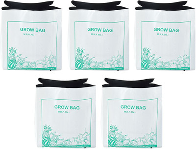 

One Feet Farm Grow Bag UV Treated (White, 160 g, Pack of 5) ,one feet farm grow bag Can be used for home gardening , terrace gardening , indoor & outdoor plant growing . Plant Container Set(Pack of 5, Plastic)