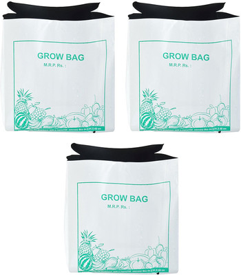 

One Feet Farm Grow Bag UV Treated (White, 100 g, Pack of 3) ,one feet farm grow bag Can be used for home gardening , terrace gardening , indoor & outdoor plant growing . Plant Container Set(Pack of 3, Plastic)