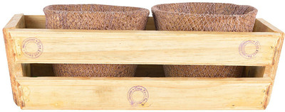 

One Feet Farm Organic Vegetable Growing Kit (Beige, 1.25 kg) deal for growing in apartments balcony , villas . Ideal for growing culinary herbs , Vegetables & Greens Plant Container Set(Wood)
