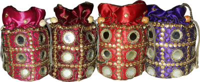 

Fashion Bizz Combo of 6 Pouch Potli(Multicolor)
