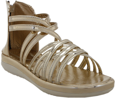 

Zappy Women Golden Sandals
