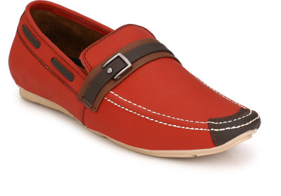 

Eego Italy Genuine Leather Men's New Look Loafers For Men(Red