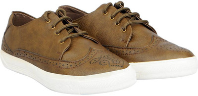 

FAUSTO Formal Brogues For Men(Khaki, Mehndi