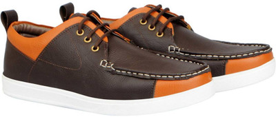 

FAUSTO Boat Shoes For Men(Brown, Orange