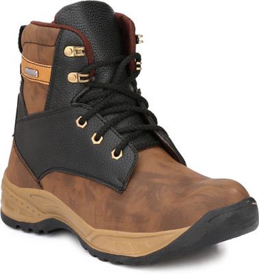 

Eego Italy Steel Toe Safety Shoes Boots For Men(Brown, Black
