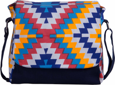 

Vivinkaa Women Casual Blue Canvas Sling Bag