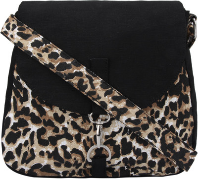 

Vivinkaa Women Casual Black Canvas Sling Bag