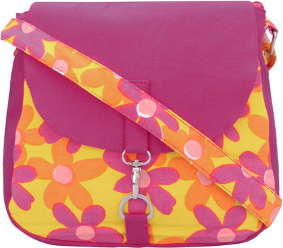

Vivinkaa Women Casual Pink Canvas Sling Bag