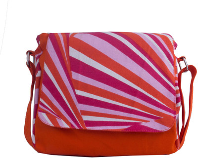 

Vivinkaa Women Casual Orange Canvas Sling Bag