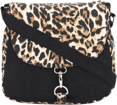 

Vivinkaa Women Casual Black Canvas Sling Bag