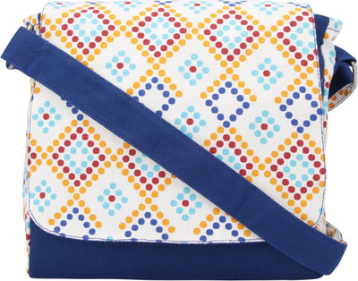 Vivinkaa Women Casual Blue Canvas Sling Bag
