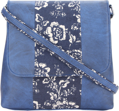 

Vivinkaa Women Casual Blue Leatherette Sling Bag