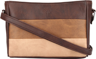 

Vivinkaa Women Brown Leatherette Sling Bag
