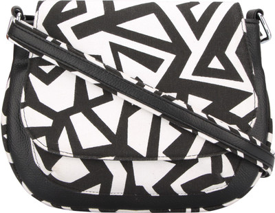 

Vivinkaa Women Casual Black Leatherette Sling Bag
