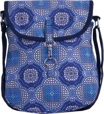 

Vivinkaa Women Casual Blue Canvas Sling Bag