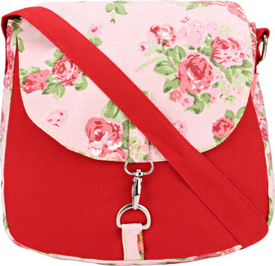 

Vivinkaa Women Casual Pink Canvas Sling Bag