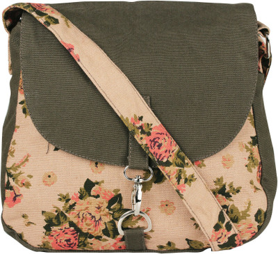 

Vivinkaa Women Casual Beige Canvas Sling Bag