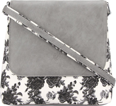 

Vivinkaa Women Casual Grey Leatherette Sling Bag