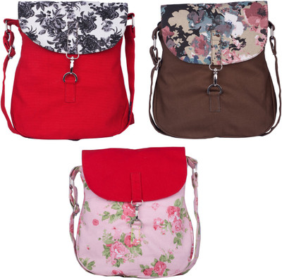 

Vivinkaa Women Casual Multicolor Canvas Sling Bag