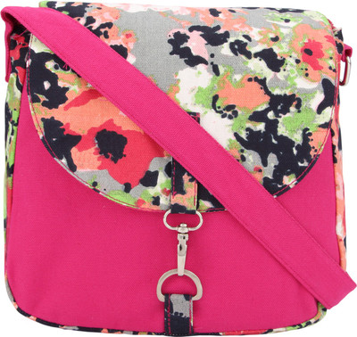 

Vivinkaa Women Casual Pink Canvas Sling Bag