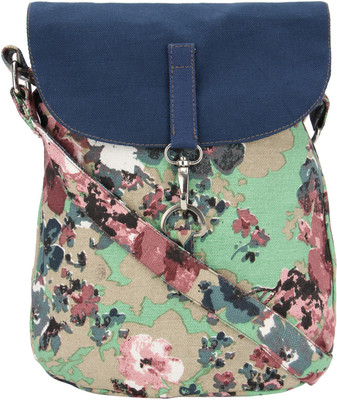 

Vivinkaa Women Casual Blue Canvas Sling Bag