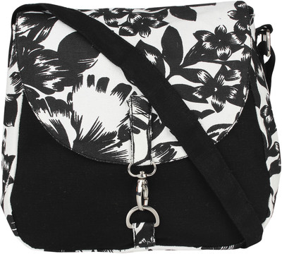 

Vivinkaa Women Casual Black Canvas Sling Bag