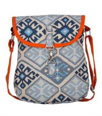 

Vivinkaa Women Casual Orange Canvas Sling Bag