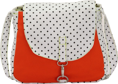 

Vivinkaa Women Casual Orange Canvas Sling Bag