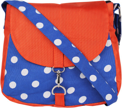 

Vivinkaa Boys & Girls Casual Blue, Orange PU Sling Bag