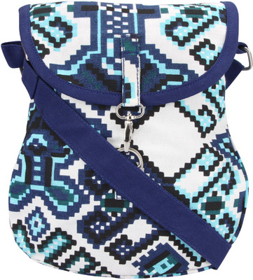 

Vivinkaa Women Casual Blue Canvas Sling Bag