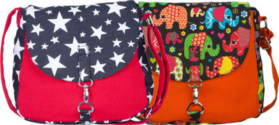 

Vivinkaa Women Casual Multicolor Canvas Sling Bag