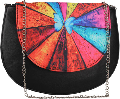 

Vivinkaa Women Casual Black Leatherette Sling Bag