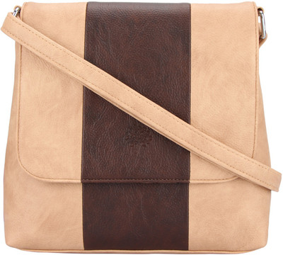 

Vivinkaa Women Casual Beige Leatherette Sling Bag