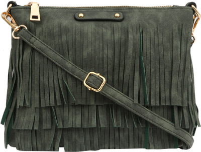 

Pepgirls Girls Casual Green PU Sling Bag