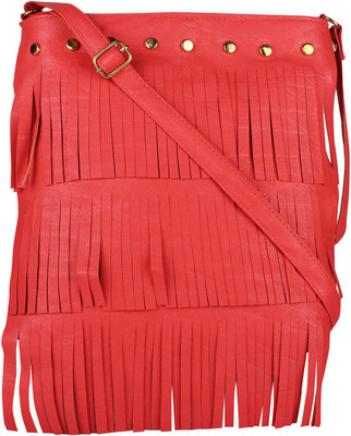 

Vivinkaa Women Casual Pink Leatherette Sling Bag