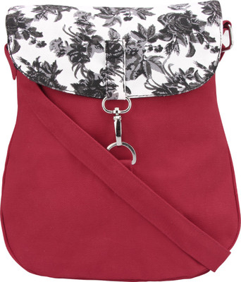 

Vivinkaa Women Casual Red Canvas Sling Bag