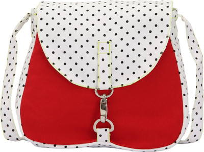 

Vivinkaa Women Casual Red Canvas Sling Bag